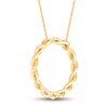 Thumbnail Image 4 of Circle of Gratitude® Collection 0.45 CT. T.W. Diamond Large Twist Necklace in 10K Gold – 19"