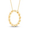 Thumbnail Image 3 of Circle of Gratitude® Collection 0.45 CT. T.W. Diamond Large Twist Necklace in 10K Gold – 19"