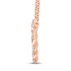 Circle of Gratitude® Collection 0.23 CT. T.W. Diamond and Polished Twist Necklace in 10K Rose Gold – 19"