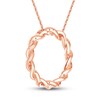 Circle of Gratitude® Collection 0.23 CT. T.W. Diamond and Polished Twist Necklace in 10K Rose Gold – 19"