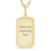 Thumbnail Image 2 of 1.06 CT. T.W. Diamond Frame Engravable Photo Dog Tag Pendant in 10K Gold (1 Image and 4 Lines) - 24"