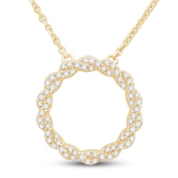 Circle of Gratitude® Collection 0.23 CT. T.W. Diamond Medium Twist Necklace in 10K Gold – 19&quot;