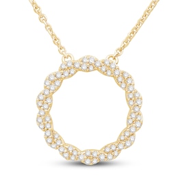 Circle of Gratitude® Collection 0.23 CT. T.W. Diamond Medium Twist Necklace in 10K Gold – 19"