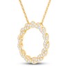 Thumbnail Image 2 of Circle of Gratitude® Collection 0.23 CT. T.W. Diamond Medium Twist Necklace in 10K Gold – 19"