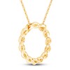 Thumbnail Image 4 of Circle of Gratitude® Collection 0.23 CT. T.W. Diamond Medium Twist Necklace in 10K Gold – 19"