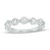 Thumbnail Image 0 of 0.50 CT. T.W. Diamond Beaded Five Stone Anniversary Band in 10K White Gold