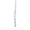 Thumbnail Image 1 of Circle of Gratitude® Collection 0.09 CT. T.W. Diamond and Polished Twist Necklace in Sterling Silver – 19"