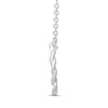 Thumbnail Image 2 of Circle of Gratitude® Collection 0.09 CT. T.W. Diamond and Polished Twist Necklace in Sterling Silver – 19"