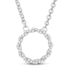 Thumbnail Image 0 of Circle of Gratitude® Collection 0.12 CT. T.W. Diamond Small Twist Necklace in 10K White Gold – 19"