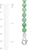 6.0-10.0mm Dyed Jade Graduated Strand Necklace in Sterling Silver – 20"