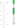 Thumbnail Image 3 of Dyed Jade Tube Link Bracelet in Sterling Silver – 7.5"