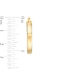 20.0mm Glitter Enamel Outer Edge Tube Hoop Earrings in 14K Gold