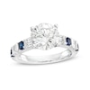 Thumbnail Image 0 of TRUE Lab-Created Diamonds by Vera Wang Love 2.68 CT. T.W. and Blue Sapphire Engagement Ring in 14K White Gold (F/VS2)