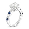Thumbnail Image 1 of TRUE Lab-Created Diamonds by Vera Wang Love 2.68 CT. T.W. and Blue Sapphire Engagement Ring in 14K White Gold (F/VS2)
