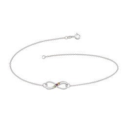 Mother's Gemstone Infinity Bracelet (3-7 Stones)