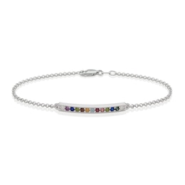 Mother's Gemstone Bar Bracelet (13 Stones)