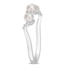 Thumbnail Image 4 of 3.0-4.0mm Baroque Freshwater Cultured Pearl and 0.09 CT. T.W. Diamond Twist Shank Ring in 14K White Gold