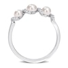 Thumbnail Image 6 of 3.0-4.0mm Baroque Freshwater Cultured Pearl and 0.09 CT. T.W. Diamond Twist Shank Ring in 14K White Gold