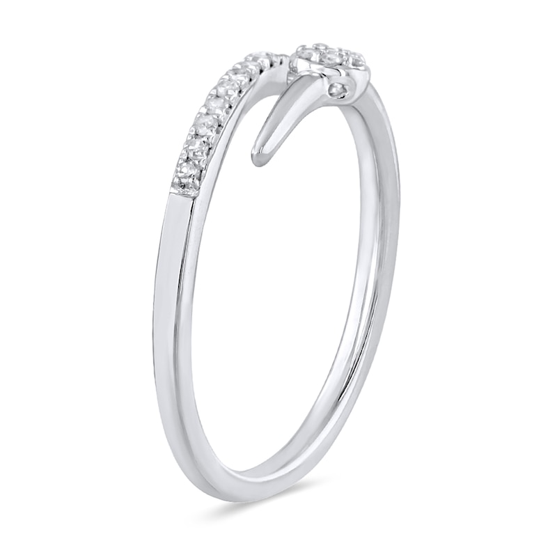 0.10 CT. T.W. Diamond Bypass Wrap Ring in Sterling Silver
