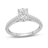 Thumbnail Image 0 of 0.69 CT. T.W. Oval-Shaped Multi-Diamond Engagement Ring in 14K White Gold