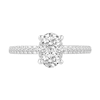 Thumbnail Image 3 of 0.69 CT. T.W. Oval-Shaped Multi-Diamond Engagement Ring in 14K White Gold