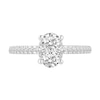 Thumbnail Image 3 of 0.69 CT. T.W. Oval-Shaped Multi-Diamond Engagement Ring in 14K White Gold