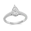 Thumbnail Image 0 of 0.69 CT. T.W. Pear-Shaped Multi-Diamond Engagement Ring in 14K White Gold
