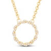 Thumbnail Image 0 of Circle of Gratitude® Collection 0.12 CT. T.W. Diamond Small Twist Necklace in 10K Gold – 19"