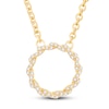 Thumbnail Image 1 of Circle of Gratitude® Collection 0.12 CT. T.W. Diamond Small Twist Necklace in 10K Gold – 19"