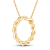 Thumbnail Image 3 of Circle of Gratitude® Collection 0.12 CT. T.W. Diamond Small Twist Necklace in 10K Gold – 19"