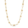 Italian Gold 4.6mm Hollow Paperclip Link Chain Necklace in 14K Gold - 18"