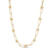 4.6mm Paper Clip Link Chain Necklace in Hollow 14K Gold - 18"