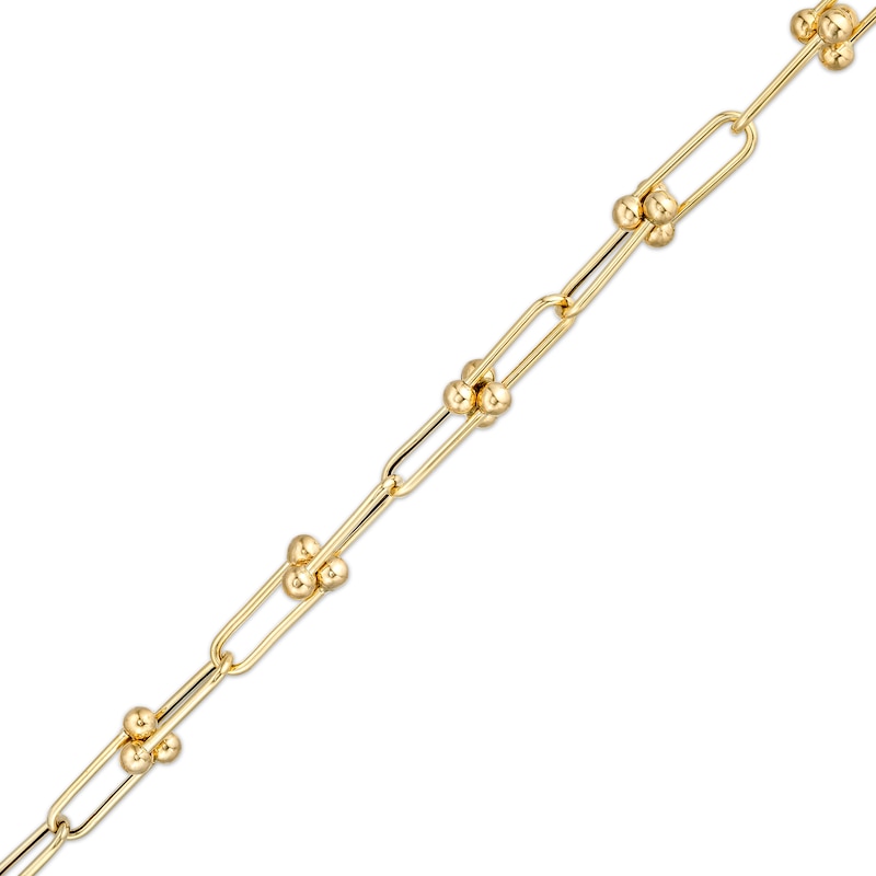 Main Image 1 of 4.6mm Paper Clip Link Chain Bracelet in Hollow 14K Gold – 8.0"