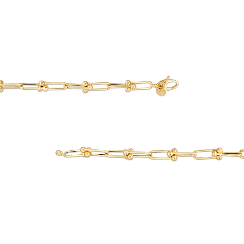 Main Image 2 of 4.6mm Paper Clip Link Chain Bracelet in Hollow 14K Gold – 8.0"