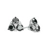 Thumbnail Image 1 of 1.50 CT. T.W. Black and White Diamond Triad Stud Earrings in 10K White Gold