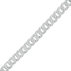 Thumbnail Image 1 of Men's 0.50 CT. T.W. Diamond Cuban Curb Chain Bracelet in Sterling Silver – 8.5"