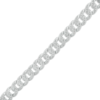 Peoples Men's Curb Chain Bracelet in Sterling Silver - 9.0