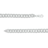 Thumbnail Image 2 of Men's 0.50 CT. T.W. Diamond Cuban Curb Chain Bracelet in Sterling Silver – 8.5"