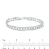 Thumbnail Image 3 of Men's 0.50 CT. T.W. Diamond Cuban Curb Chain Bracelet in Sterling Silver – 8.5"