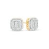 Thumbnail Image 1 of Men's 0.45 CT. T.W. Octagon-Shaped Multi-Diamond Frame Stud Earrings in 10K Gold
