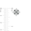 Thumbnail Image 3 of 0.38 CT. T.W. Black and White Diamond Flower Stud Earrings in 10K White Gold