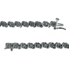 Thumbnail Image 3 of 0.52 CT. T.W. Black Diamond "S" Link Tennis Necklace in Sterling Silver with Black Rhodium - 17"