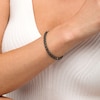Thumbnail Image 2 of 0.95 CT. T.W. Black Diamond "S" Link Tennis Bracelet in Sterling Silver with Black Rhodium - 7.25"