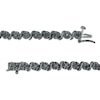 Thumbnail Image 2 of 0.95 CT. T.W. Black Diamond "S" Link Tennis Bracelet in Sterling Silver with Black Rhodium - 7.25"