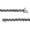Thumbnail Image 3 of 0.95 CT. T.W. Black Diamond "S" Link Tennis Bracelet in Sterling Silver with Black Rhodium - 7.25"