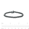 Thumbnail Image 4 of 0.95 CT. T.W. Black Diamond "S" Link Tennis Bracelet in Sterling Silver with Black Rhodium - 7.25"