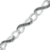 Thumbnail Image 1 of 0.23 CT. T.W. Black Diamond Infinity Chain Link Bracelet in Sterling Silver