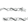 Thumbnail Image 3 of 0.23 CT. T.W. Black Diamond Infinity Chain Link Bracelet in Sterling Silver