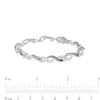 Thumbnail Image 4 of 0.23 CT. T.W. Black Diamond Infinity Chain Link Bracelet in Sterling Silver