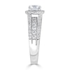 1.52 CT. T.W. Diamond Frame Triple Row Engagement Ring in 14K White Gold